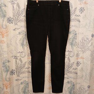 Lands’ End Women’s Black Elastic Waist High-Rise Pull-On Skinny/Legging Jean